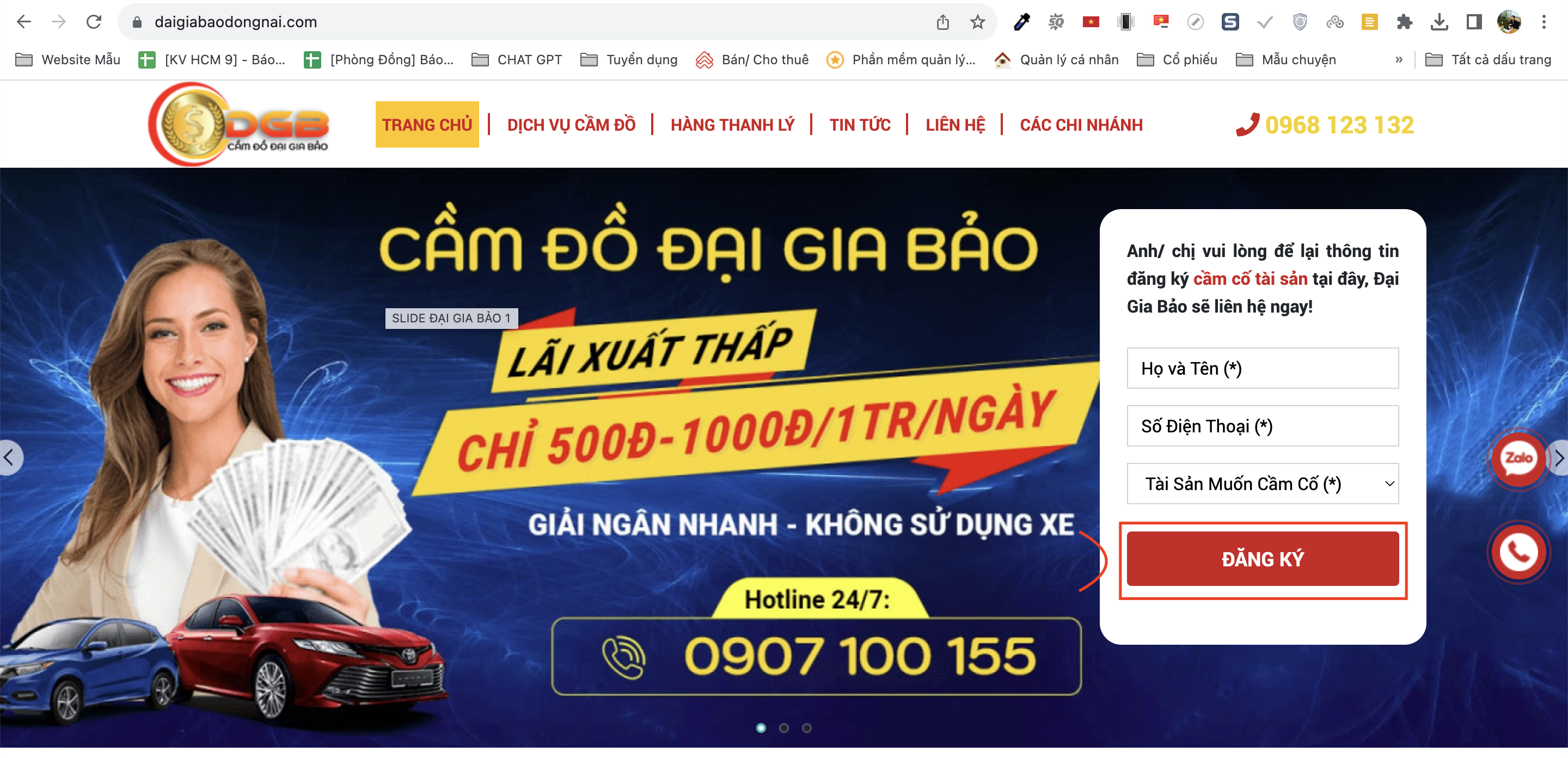 Chính sách bảo mật cầm đồ